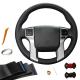PU Leather DIY Black Steering Wheel Wrap For Toyota Land Cruiser Prado 4Runner 2010 2011 2012 2013 2014 2015 2016 2017 2018 2019