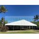 Outside Clear Windows Luxury Party Tent , White Marquee Tent Environmental Friendly