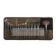 Goat & Premium Synthetic Hair Beauty Professional Cosmetic Brush Set  With Durable Holder