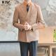 OEM Slim Italian Style Peaked Lapel Suit for Men's Professional Business in Caramel Color