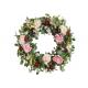 PVC Plastic Polyester Rose Artificial Flower Wreaths 15.7''