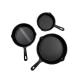 20/26/30cm Cast Iron Skillet Pan Pre Seasoned 500 F /260 C Safe