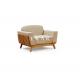 Modern Oas Wood Big Fabric Sofa Chair