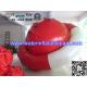 0.9mm PVC Tarpaulin Inflatable Peg-top / Red White Inflatable Saturn Rocker