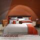 Hotel Bedding Set 100% Cotton 4pcs Flat Bed Sheets and Duvet Cover for Full Size Bed