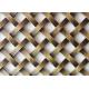 Antique Plated Brass Decorative Wire Mesh Grilles Square Hole 1m Width
