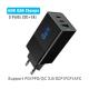 Mobile Phone Charger 3 Ports Type c Gan Charger 65w PD Power Delivery PPS QC Quick Charger