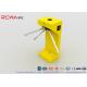 Yellow Vertical Tripod Turnstile Gate Entrance 500mm Stretching Out Arm Length