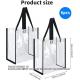 12 X 12 X 6 Inch Clear Tote Bags PVC Plastic Tote Bag With Handles Stadium Approved Clear Tote Bags For Work Beach