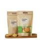 Zipper lock Kraft paper Stand up Dry Food bag with Window to packing dried fruit