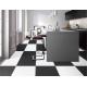 PRIMERA 9.5mm Full Body Porcelain Tiles Matt Rough Black White Floor 600x600mm