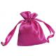 Overlocked 5x7 Promotional Drawstring Bags Gift Silk Satin Pouch