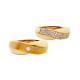 Textured 18k Gold Diamonds OEM 10g Customised Couple Rings