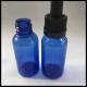 Small Eye Dropper Bottles Blue , Essential Oil Empty Plastic Dropper Bottles