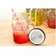 500ml Mason Storage Glass Storage Jars With Iron Lid Straw Multi Color