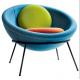 Modern leisure chair Bardi's Bowl Chair fiberglass half ball egg chair