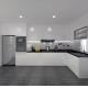 Classic Modern White Kitchen Cabinets Modular Stainless Steel Customized