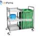3 Layers Medical Push Cart , Rescue Metal Medical Trolley