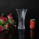 28.5CM Tall Curtain pattern vase high Clear glass vases China wholesale supplier