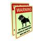 Yards Warning Photoluminescent Safety Products Aluminum Beware Of Dog Symbol