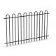 Bow Top Tubular Steel Fence Panels INTERPON powder coated at black 1100mm x 2200mm
