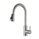 Brushed Kitchen Mixer Faucet , SUS304 Pull Down Sprayer Kitchen Faucet