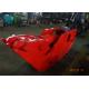 1960KN Mini Excavator Attachments , Excavator Crusher Attachment Red Color High Power