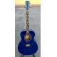 Best jumbo Blue flame maple wood acoustic Guitar Solid ebony Guitarra Customized acoustic 43 inch Jumbo guitar