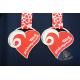 2D Double Side Red Heart Medal Die Cast Craft Medallions Corrosion Resistant