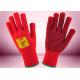silicone dots thermal gloves for freezer work environmental friendly nylon materials red color hand protection
