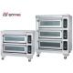 Three Layer Six Trays Deck Oven With Long Glass Electric 380v  with digital computer