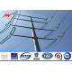 16sides 8m 5KN Steel Utility Pole for overhead transmission line power with anchor bolt