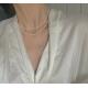 4.1 Gram Chain Pearl Jewelry Length 37CM High Luser Pearl Choker Necklaces