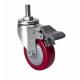 Edl Light 3 70kg Load Capacity 3643-84 75mm TPU Caster with Brake and Threaded