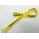 Yellow color  professionnal customized  silk screened  lanyard with any logo