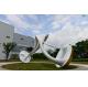 Square Decoration Large Outdoor Sculpture , Stainless Steel Abstract Sculpture