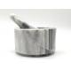 Polished Natural Marble Stone Grinder Manual With Pestle