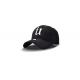 Black Modern Style Cotton Baseball Cap 3D Embroidery For Children / Adult Customized