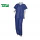 Nurses Blue Breathable Disposable SMS Nonwoven Scrub Suits
