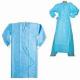 Polypropylene Dark Blue Disposable Isolation Gowns / Disposable Dress In Hospital