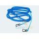 Stainless Steel Wire Fishing Rod Lanyard Safety Blue PU Coated Rod Rope 15M
