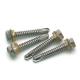 ANSI Standard SUS 410 Hex Washer Head Self Drilling Driving Screws With PVC Washer Dacromet Coat