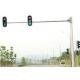 Powder Coated Traffic Lights Signal Mast Arm Pole 4m For Steel