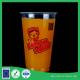 plastic cups with lids PET drinking cup 500 ml supplier in clear color