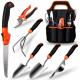 Silicone Two Color Handle Hand Garden Tool Set Luxury With Pouch