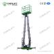10m Aerial Work Platform Double Mast Vertical Lift With Extension Platform
