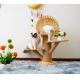Elegant Wooden Cat Climbing Tree House Multi Level Activity Tower With Scratching Posts