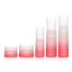 Luxury Skin Care Cosmetic Packaging Set Red Gradient Glass Lotion Bottle