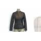 Zip Through Chocolate Ladies PU Jacket With Embroidery And Metal Ingot TW84949