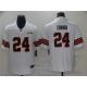 Mens Cleveland Browns #24 Nick Chubb Nike 2021 White Retro 1946 75th Anniversary Jersey